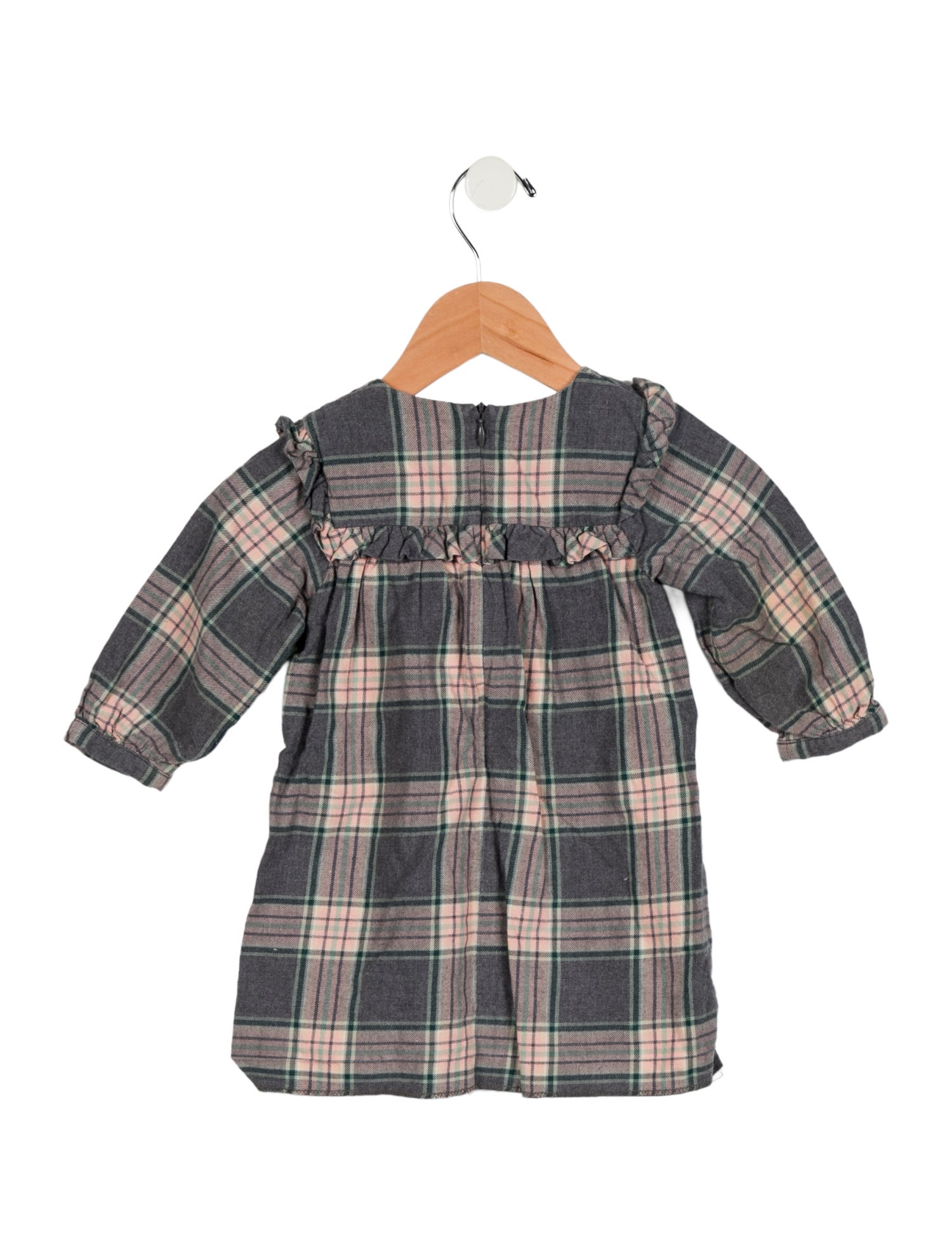 Chloé Infant Girls' Checkprint Long Sleeve Dress