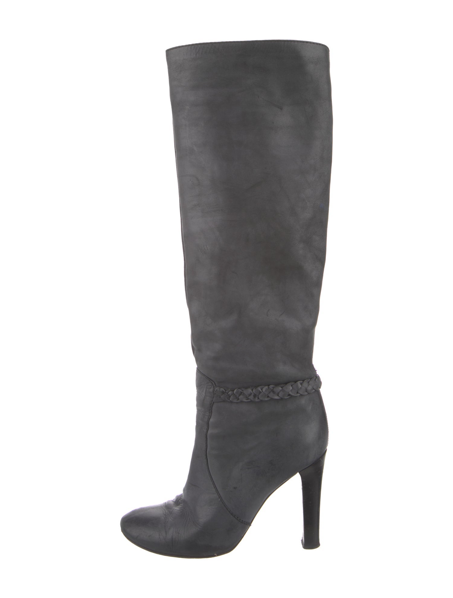 Chloé Leather Braided Accents Boots