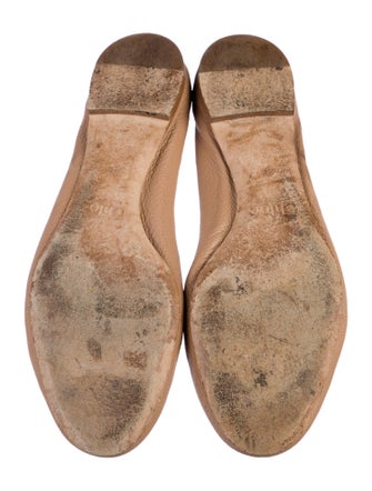 Chloé Leather Scalloped Accent Ballet Flats