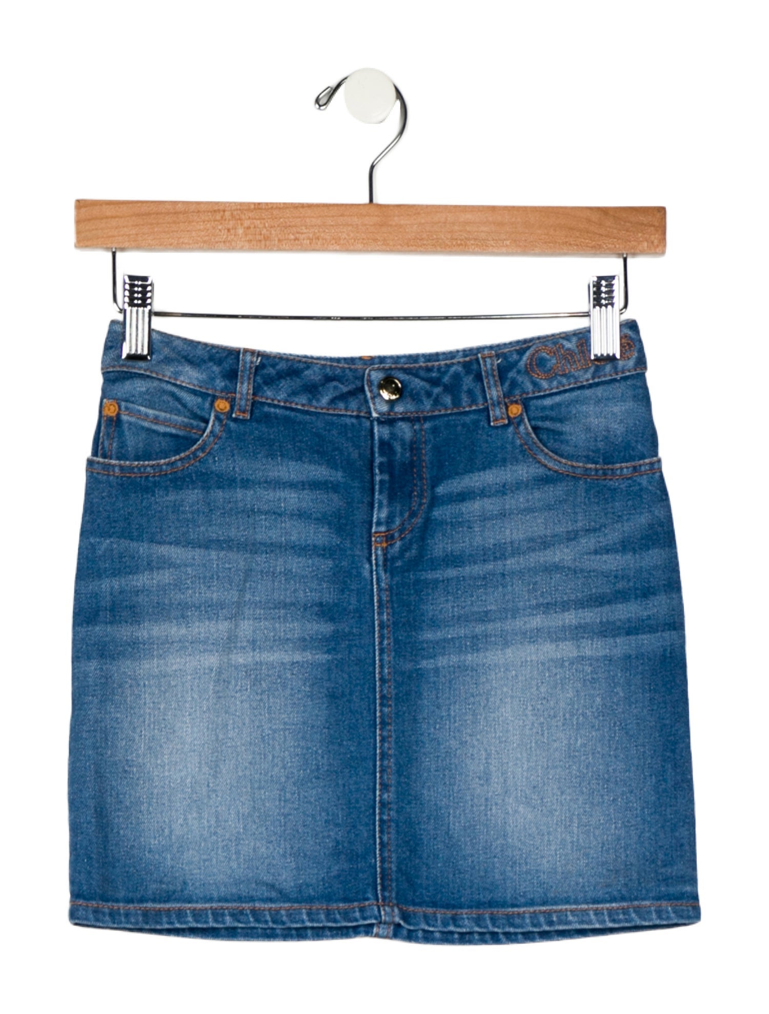 Chloé Girls' Denim Skirt