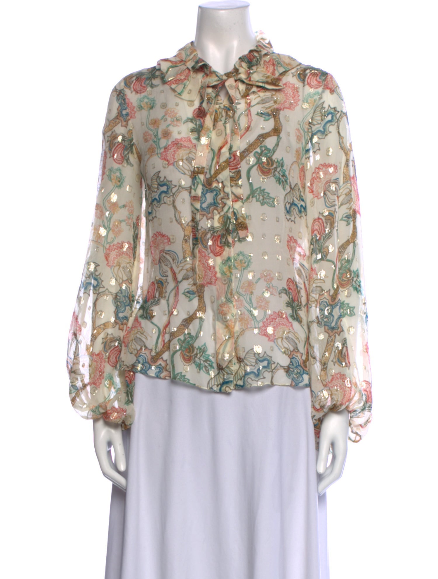 Chloé Silk Floral Print Blouse