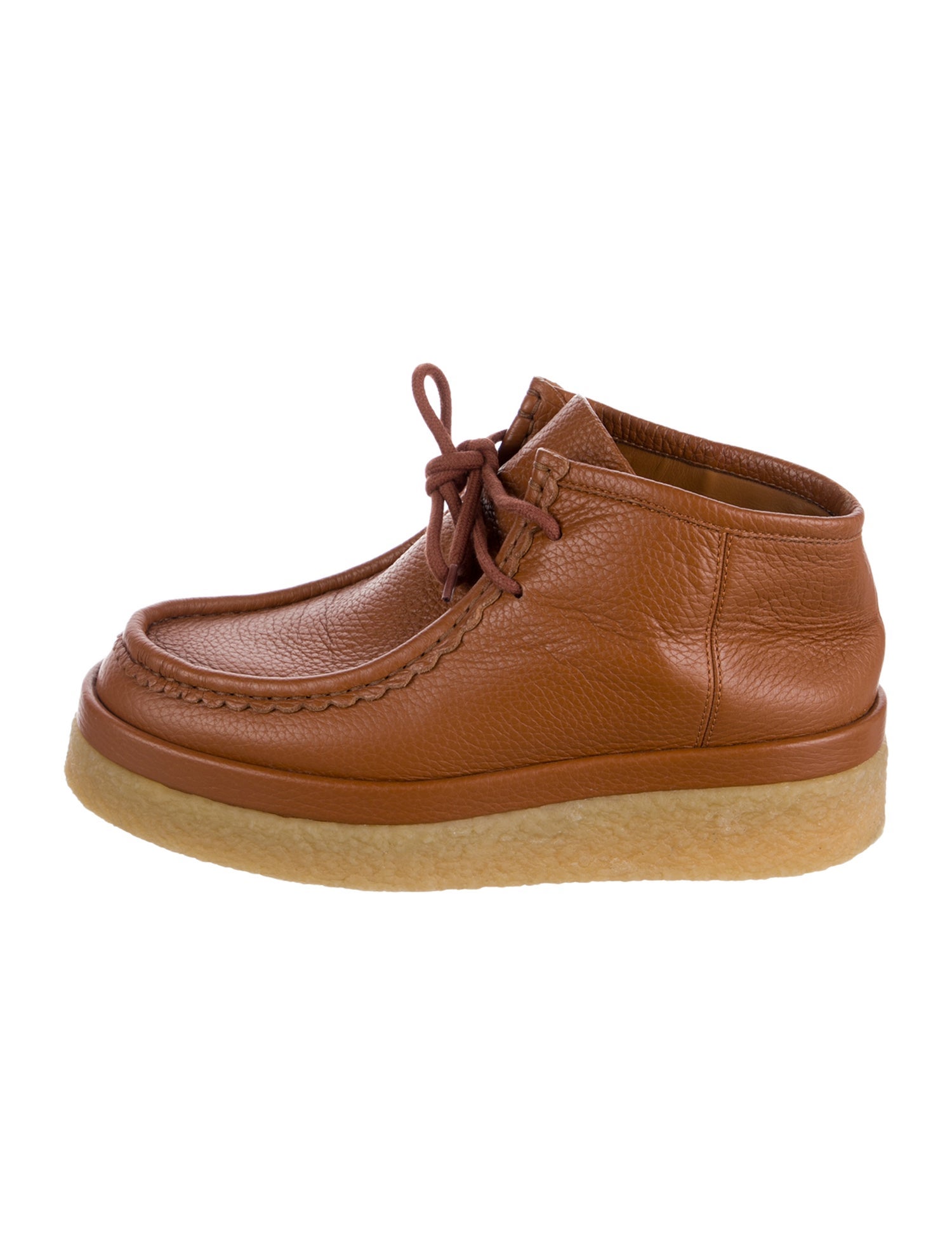 Chloé Leather Lace-Up Boots