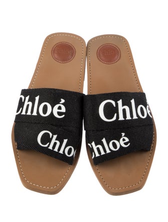 Chloé Canvas Graphic Print Slides