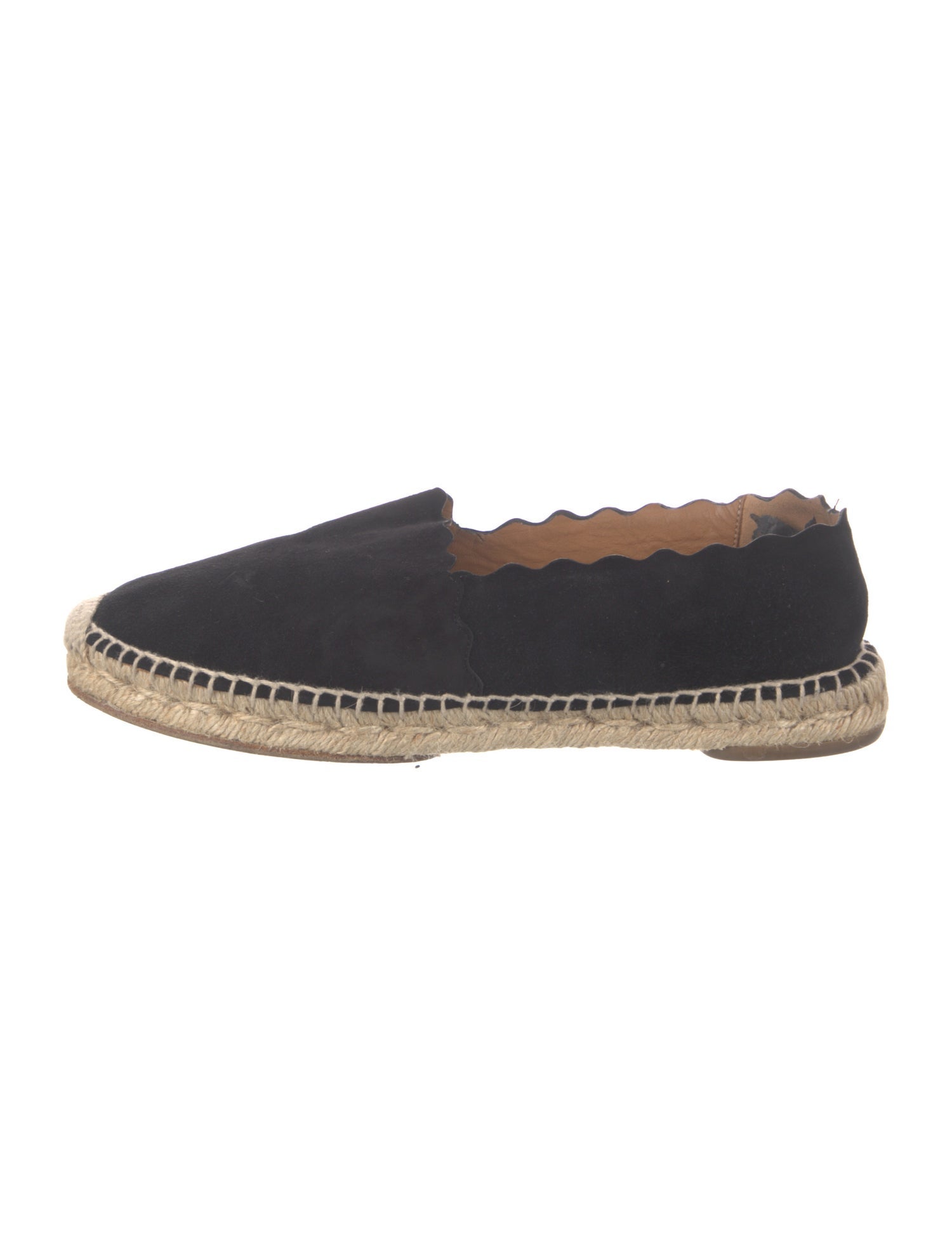 Chloé Suede Scalloped Accent Espadrilles