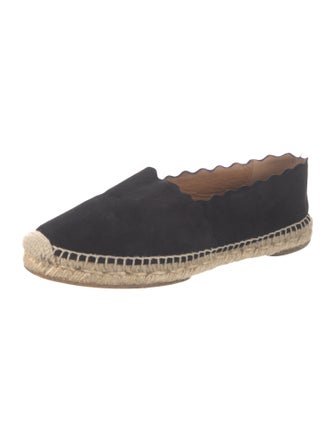 Chloé Suede Scalloped Accent Espadrilles