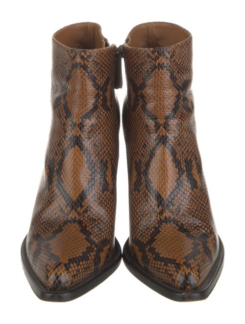 Chloé Leather Animal Print Boots