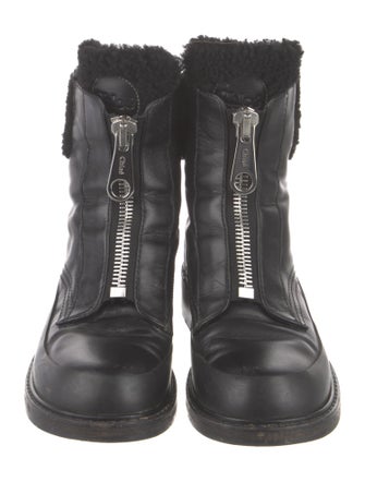 Chloé Leather Combat Boots