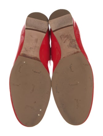 Chloé Patent Leather Scalloped Accent Flats