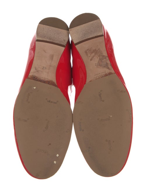 Chloé Patent Leather Scalloped Accent Flats