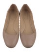 Chloé Leather Scalloped Accent Ballet Flats