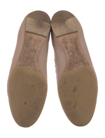 Chloé Leather Scalloped Accent Ballet Flats