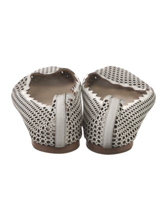 Chloé Leather Lasercut Accents Ballet Flats