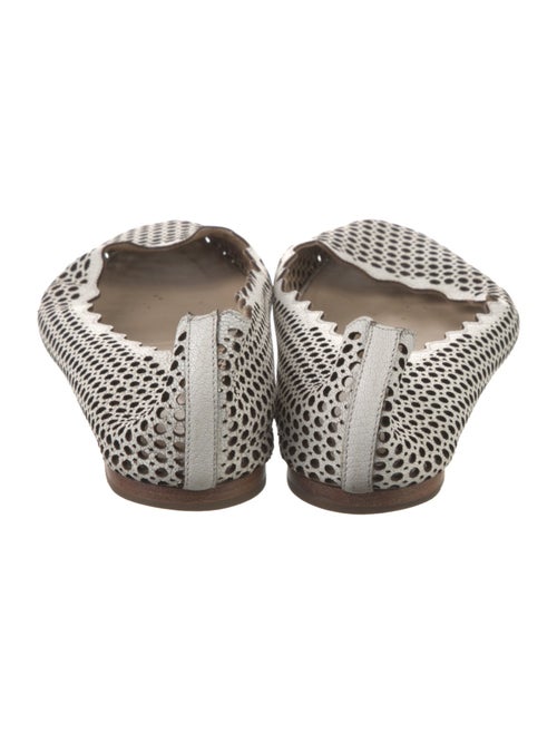 Chloé Leather Lasercut Accents Ballet Flats