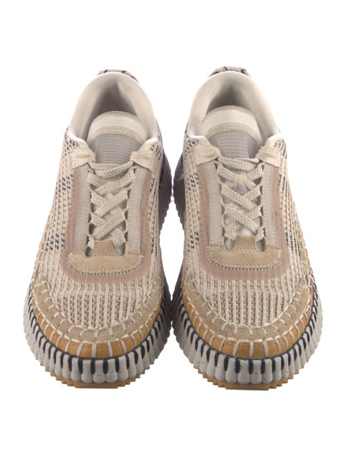 Chloé Patterned Whipstitch Trim Sneakers