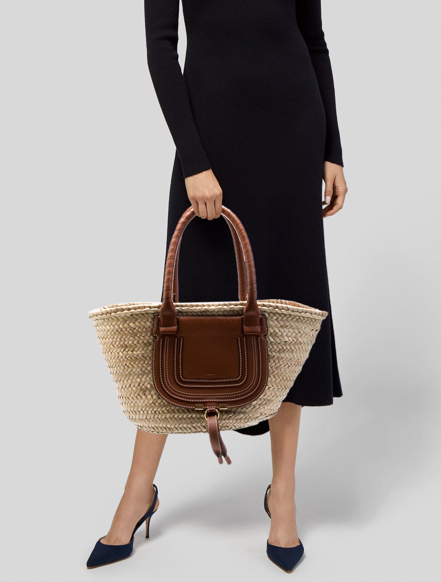 Chloé Raffia Marcie Basket Bag