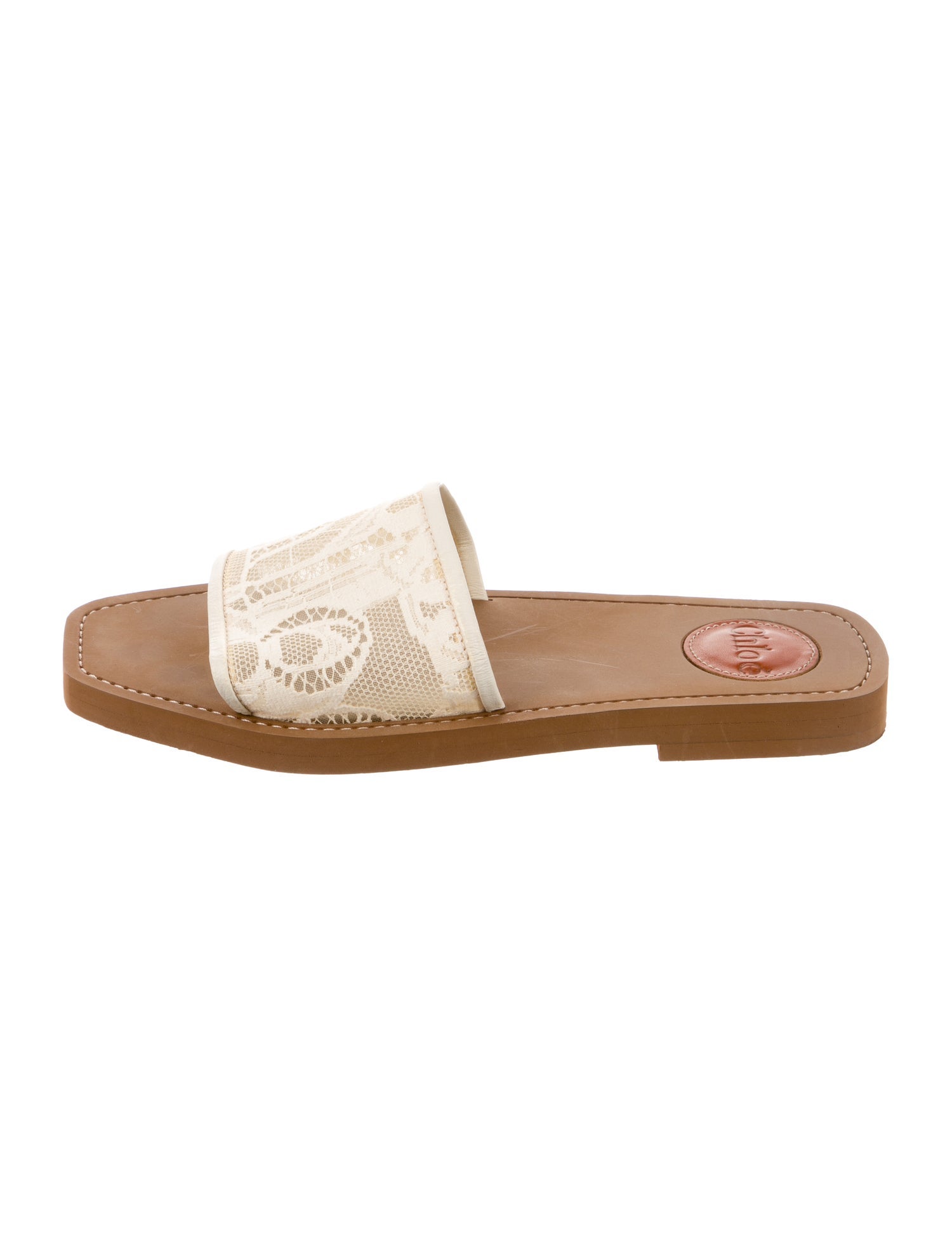 Chloé Lace Printed Slides