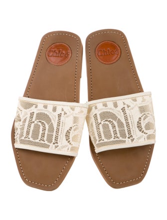 Chloé Lace Printed Slides