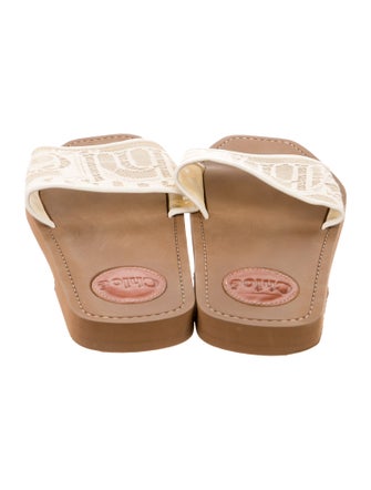 Chloé Lace Printed Slides