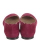 Chloé Suede Scalloped Accent Flats