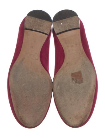 Chloé Suede Scalloped Accent Flats