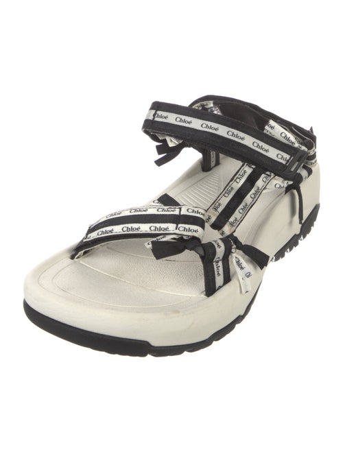 Chloé Graphic Print Bow Accents Sandals