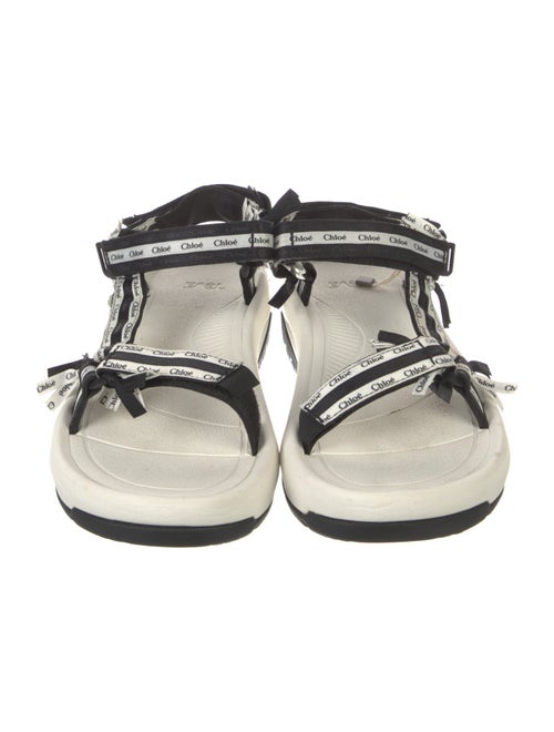 Chloé Graphic Print Bow Accents Sandals