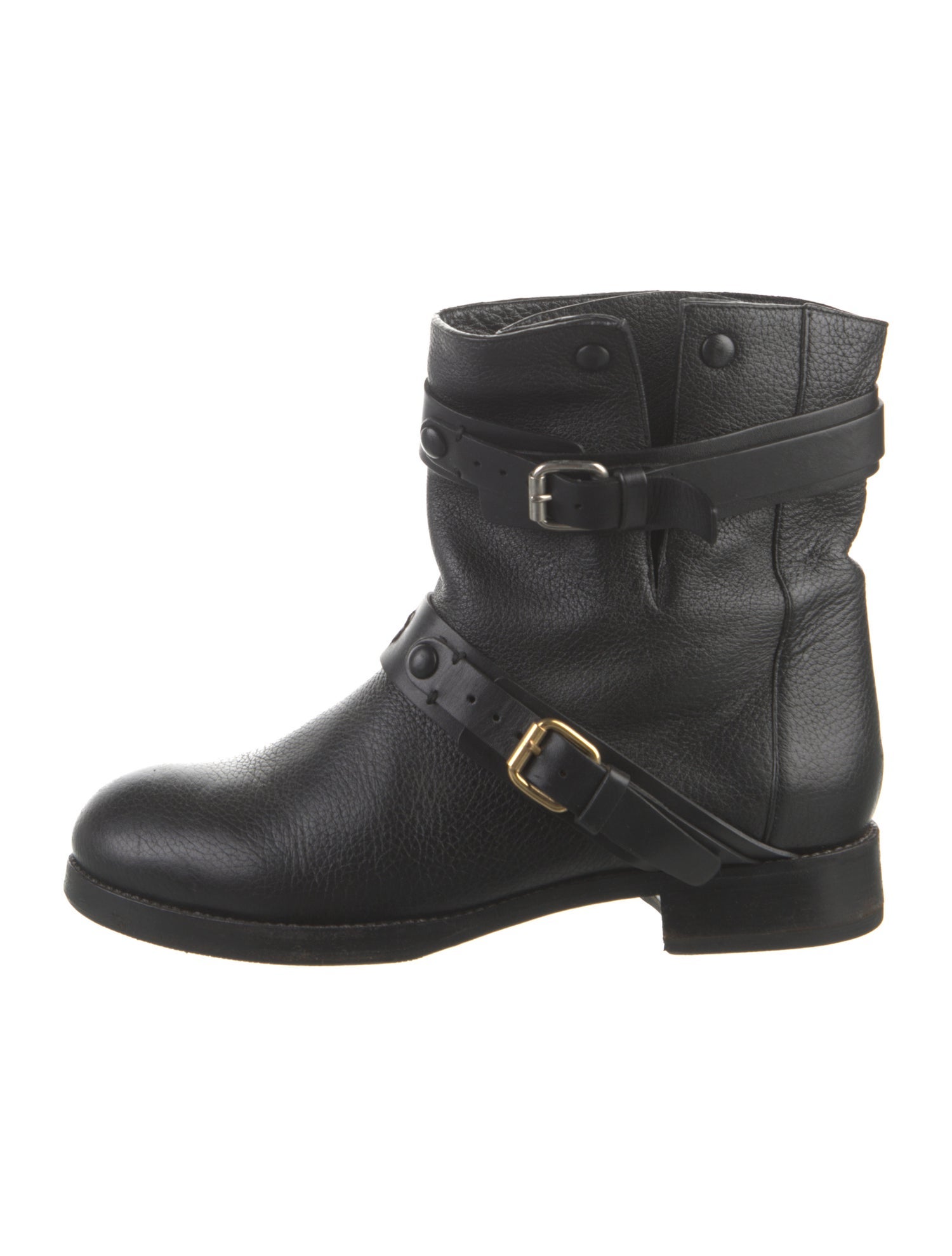 Chloé Leather Moto Boots