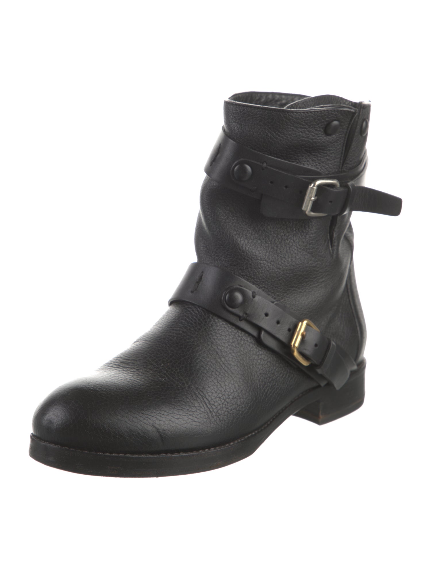 Chloé Leather Moto Boots