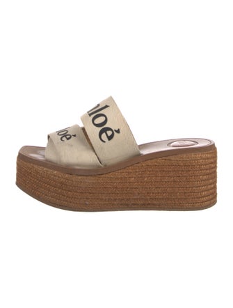 Chloé Canvas Graphic Print Slides