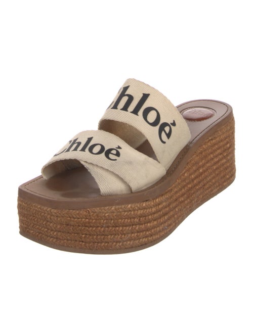 Chloé Canvas Graphic Print Slides