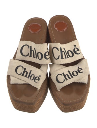 Chloé Canvas Graphic Print Slides