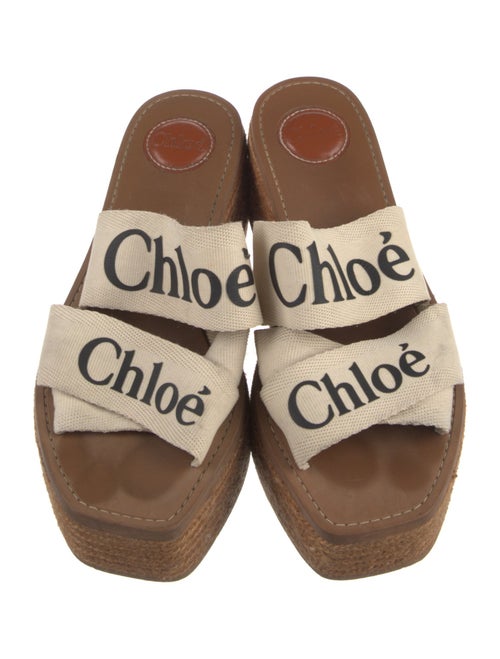 Chloé Canvas Graphic Print Slides