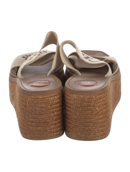 Chloé Canvas Graphic Print Slides