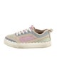 Chloé Leather Colorblock Pattern Sneakers