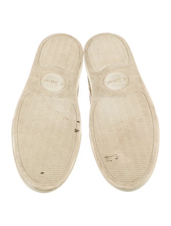 Chloé Leather Colorblock Pattern Sneakers