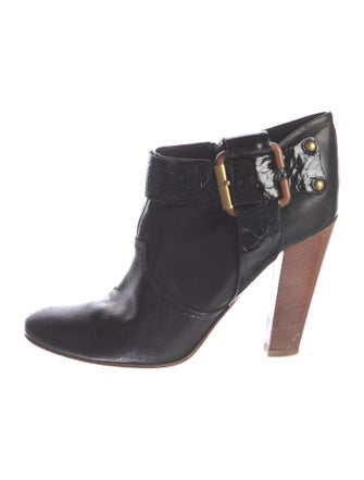 Chloé Leather Colorblock Pattern Boots