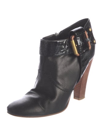 Chloé Leather Colorblock Pattern Boots