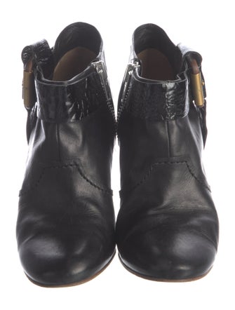 Chloé Leather Colorblock Pattern Boots