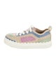 Chloé Leather Colorblock Pattern Sneakers