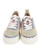 Chloé Leather Colorblock Pattern Sneakers