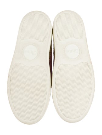 Chloé Leather Colorblock Pattern Sneakers