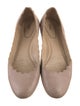 Chloé Leather Scalloped Accent Ballet Flats