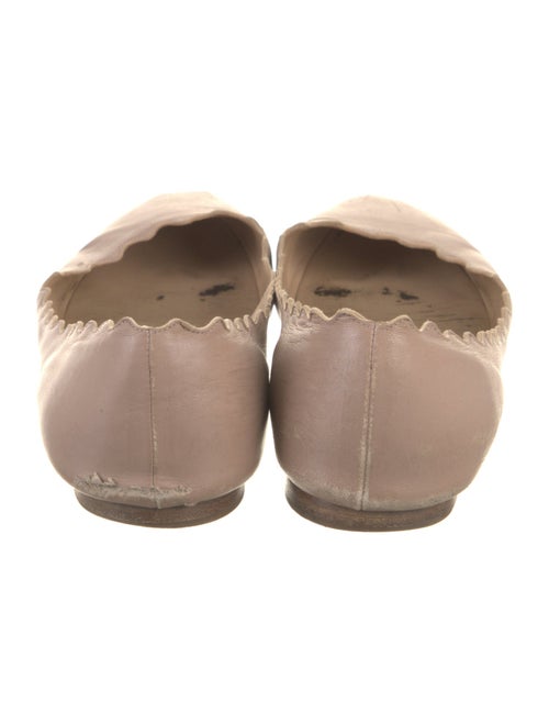 Chloé Leather Scalloped Accent Ballet Flats