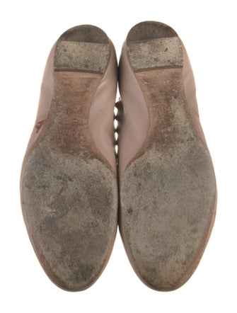 Chloé Leather Scalloped Accent Ballet Flats