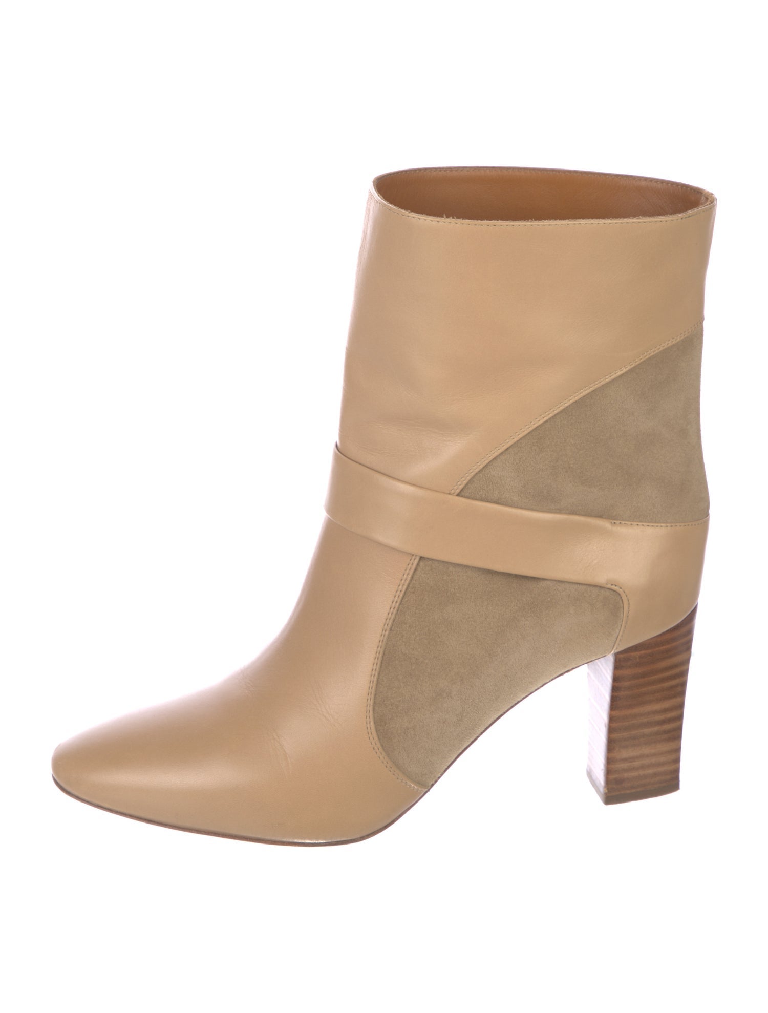 Chloé Leather Colorblock Pattern Boots