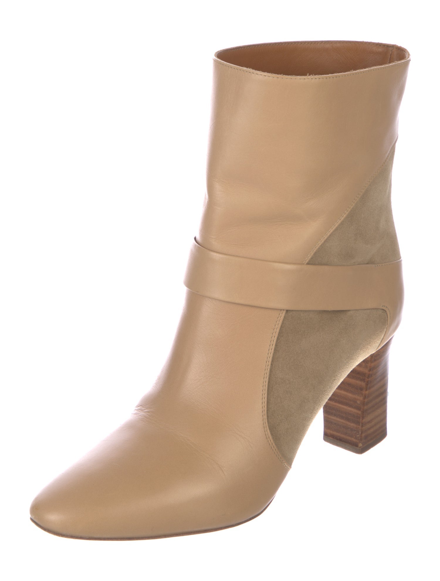Chloé Leather Colorblock Pattern Boots