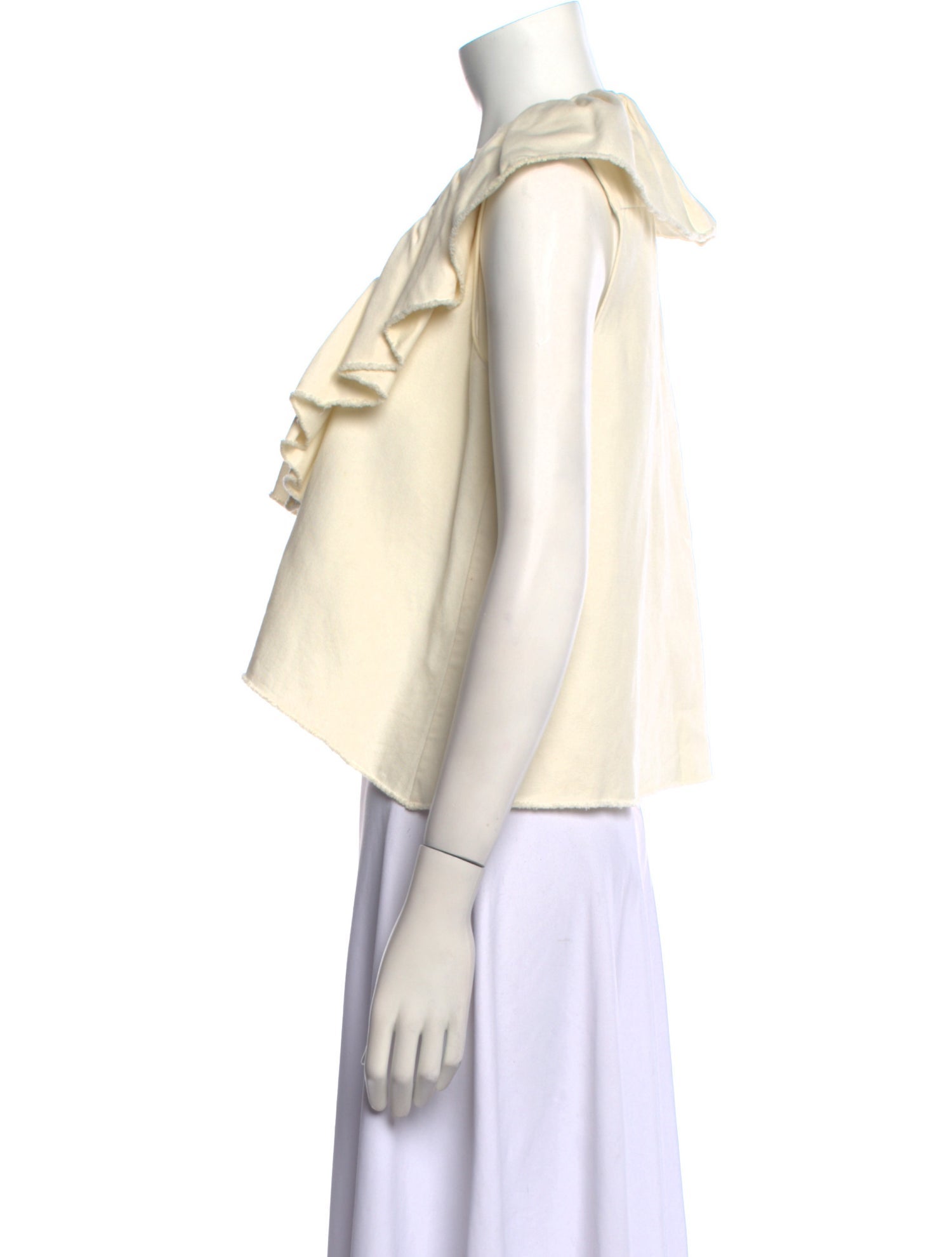 Chloé V-Neck Sleeveless Crop Top