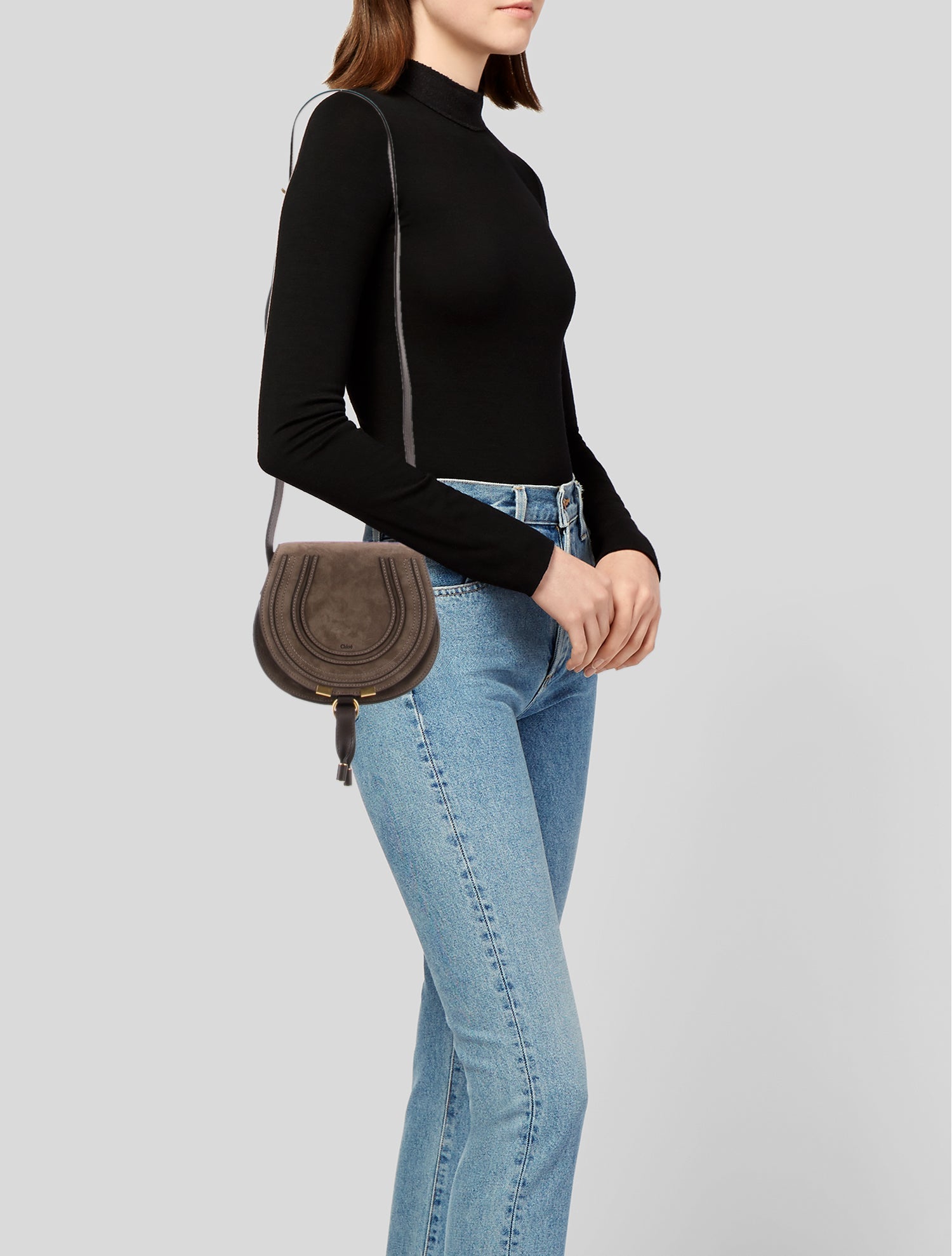 Chloé Suede Marcie Shoulder Bag
