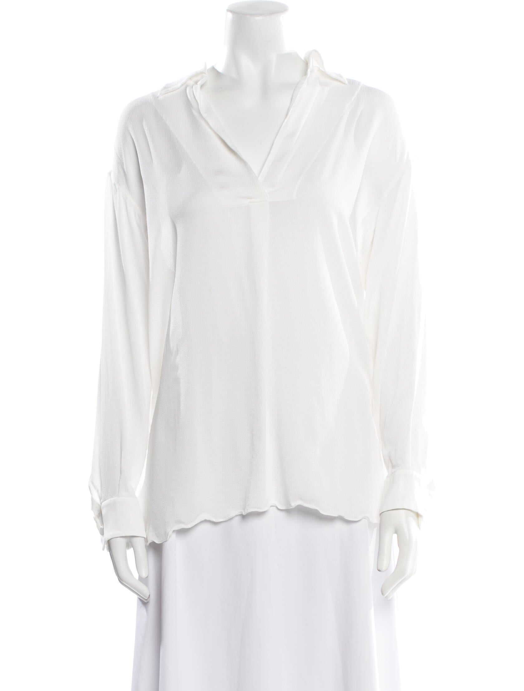 Chloé V-Neck Long Sleeve Blouse