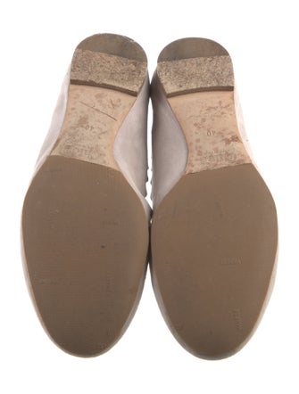 Chloé Suede Scalloped Accent Ballet Flats